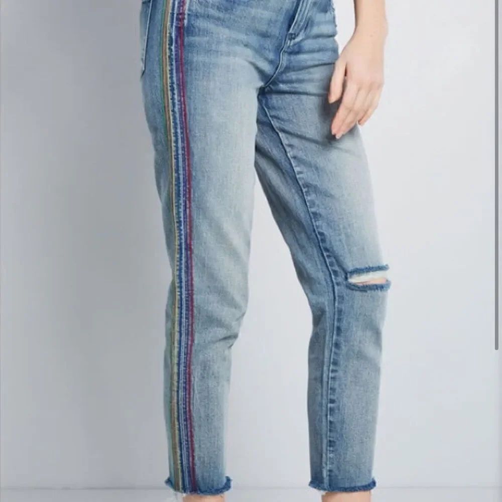 Blank NYC Rainbow Embroidered Cropped Jeans Women’s 27